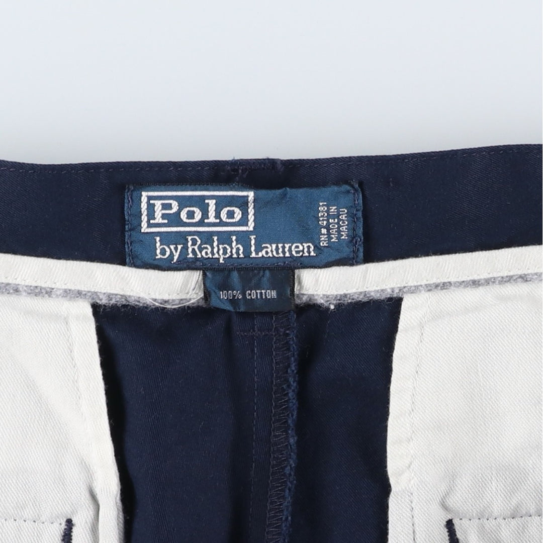 Ralph Lauren POLO by Ralph Lauren Chino Shorts Short Pants Men's W32 equivalent cotton navy blue type Vintage Second Hand
