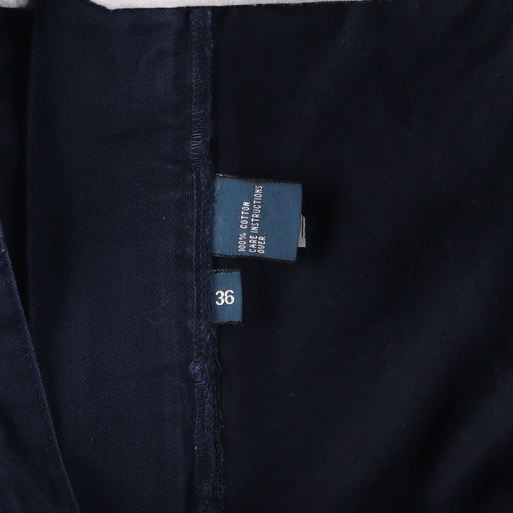Ralph Lauren POLO by Ralph Lauren Two-pleat Chino Shorts Shorts Men's W35 equivalent cotton navy blue type Vintage Second Hand