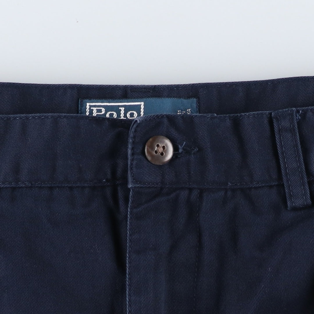 Ralph Lauren POLO by Ralph Lauren Two-pleat Chino Shorts Shorts Men's W35 equivalent cotton navy blue type Vintage Second Hand