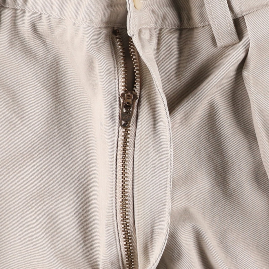 Ralph Lauren POLO by Ralph Lauren ANDREW SHORT Two-pleat chino shorts, short pants, men's size W33 cotton pale white type Vintage Second Hand