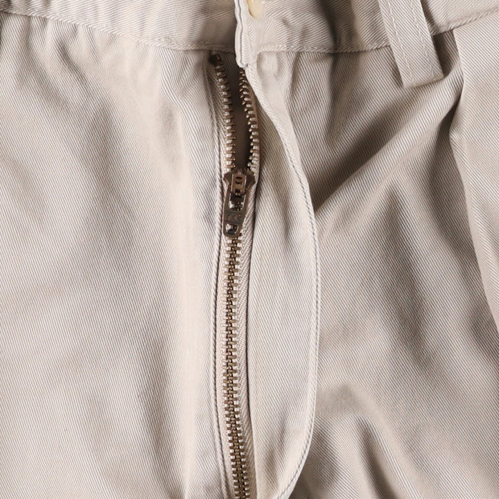 Ralph Lauren POLO by Ralph Lauren ANDREW SHORT Two-pleat chino shorts, short pants, men's size W33 cotton pale white type Vintage Second Hand