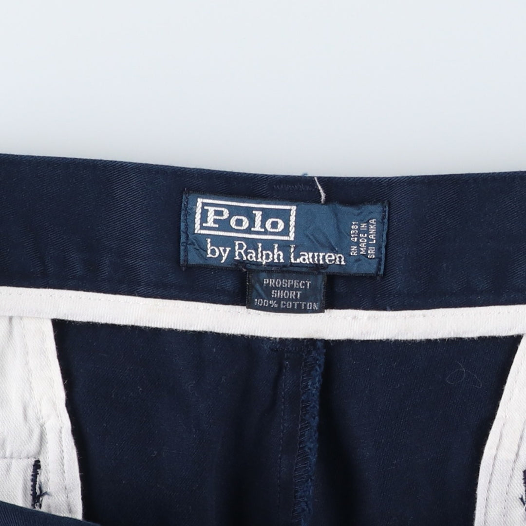 Ralph Lauren POLO by Ralph Lauren PROSPECT SHORT Chino shorts Short pants Men's w36 equivalent cotton navy blue type Vintage Second Hand