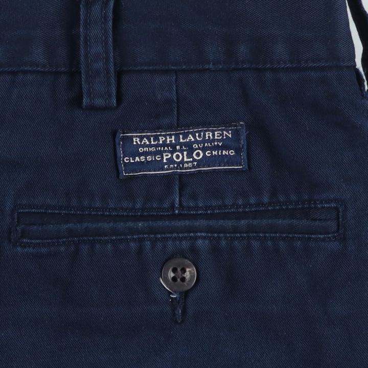 Ralph Lauren POLO by Ralph Lauren PROSPECT SHORT Chino shorts Short pants Men's w36 equivalent cotton navy blue type Vintage Second Hand