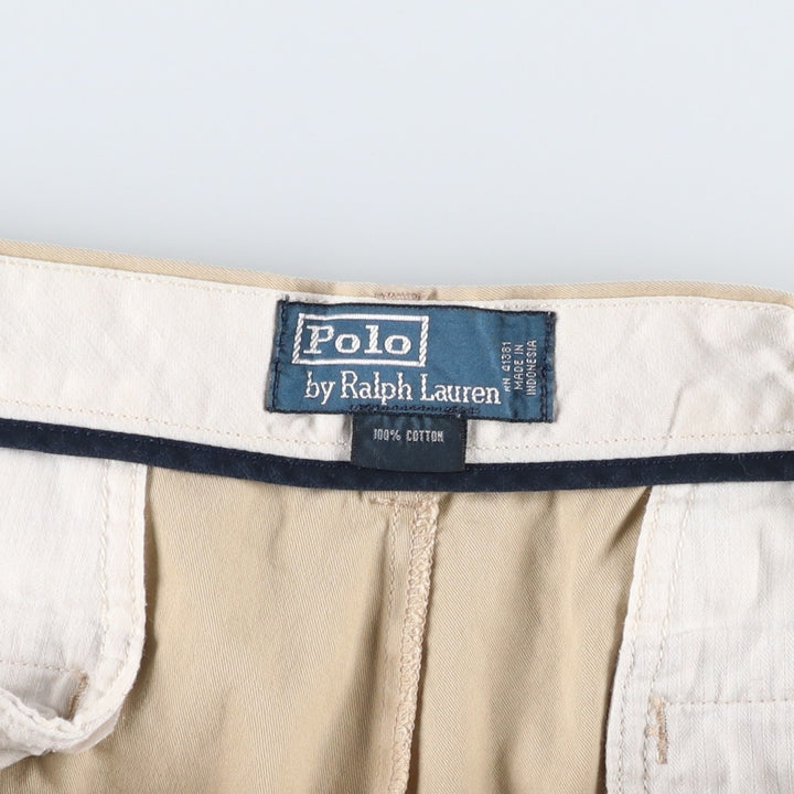 Ralph Lauren POLO by Ralph Lauren Chino Shorts, Men's Size W36 cotton Beige type Vintage Second Hand