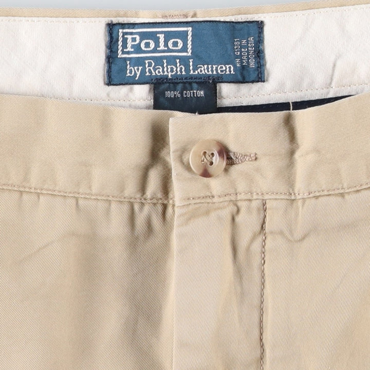 Ralph Lauren POLO by Ralph Lauren Chino Shorts, Men's Size W36 cotton Beige type Vintage Second Hand