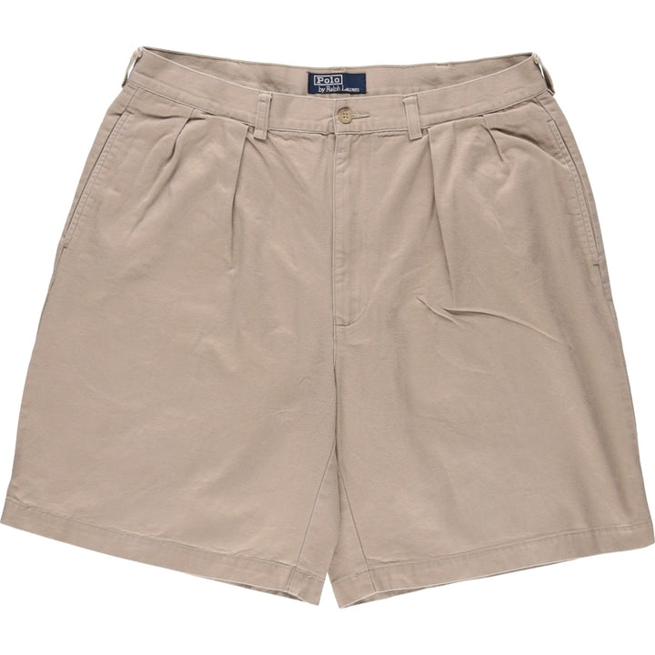 Ralph Lauren POLO by Ralph Lauren Two-pleat Chino Shorts Shorts Men's W35 equivalent cotton Beige type Vintage Second Hand