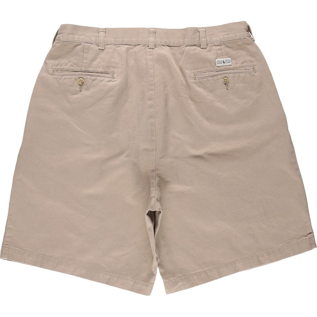 Ralph Lauren POLO by Ralph Lauren Two-pleat Chino Shorts Shorts Men's W35 equivalent cotton Beige type Vintage Second Hand