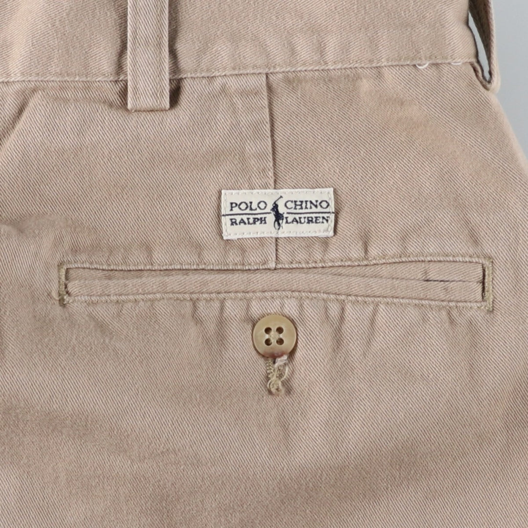 Ralph Lauren POLO by Ralph Lauren Two-pleat Chino Shorts Shorts Men's W35 equivalent cotton Beige type Vintage Second Hand