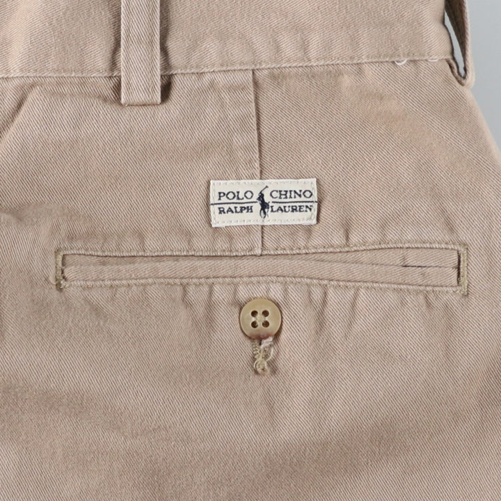 Ralph Lauren POLO by Ralph Lauren Two-pleat Chino Shorts Shorts Men's W35 equivalent cotton Beige type Vintage Second Hand