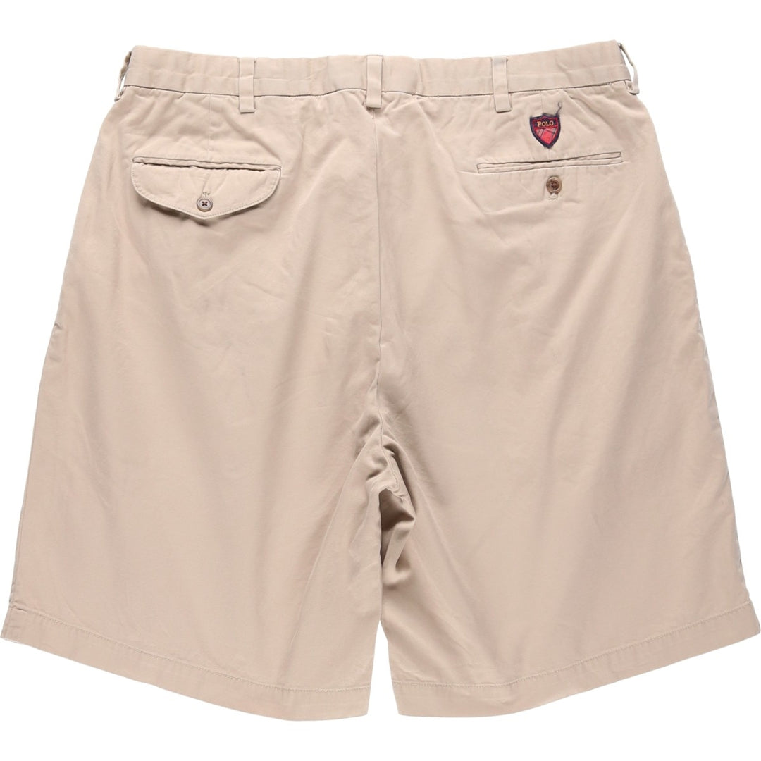 Ralph Lauren POLO GOLF Fairway Shorts, two-pleat chino shorts, men's size W36. cotton Beige type Vintage Second Hand