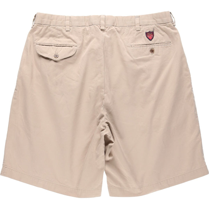 Ralph Lauren POLO GOLF Fairway Shorts, two-pleat chino shorts, men's size W36. cotton Beige type Vintage Second Hand