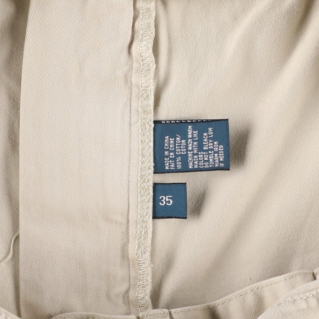 Ralph Lauren POLO by Ralph Lauren TYLER SHORT Two-pleat chino shorts, short pants, men's size W34 cotton Beige type Vintage Second Hand