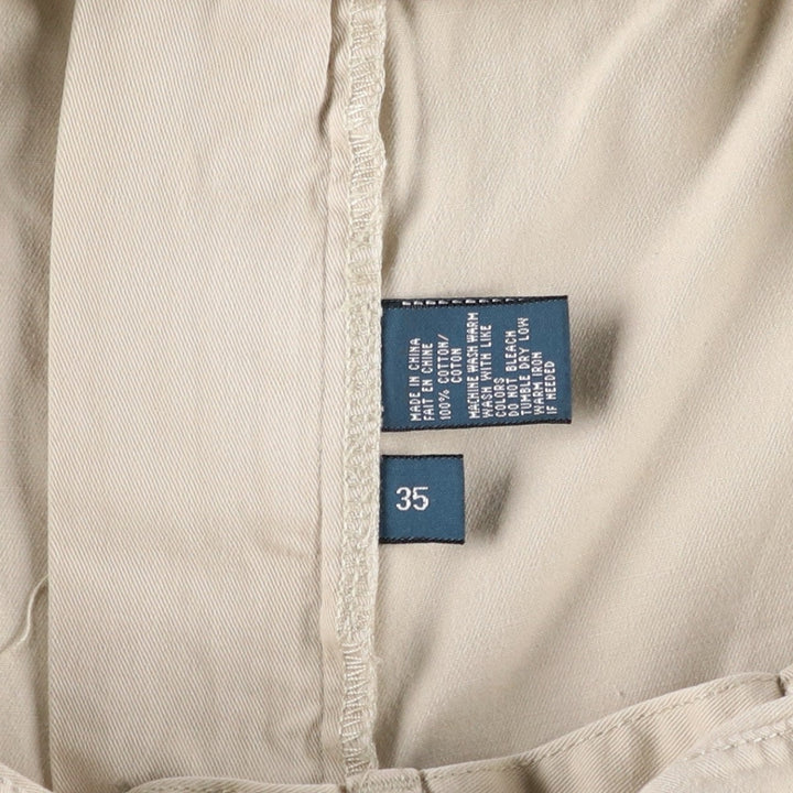 Ralph Lauren POLO by Ralph Lauren TYLER SHORT Two-pleat chino shorts, short pants, men's size W34 cotton Beige type Vintage Second Hand