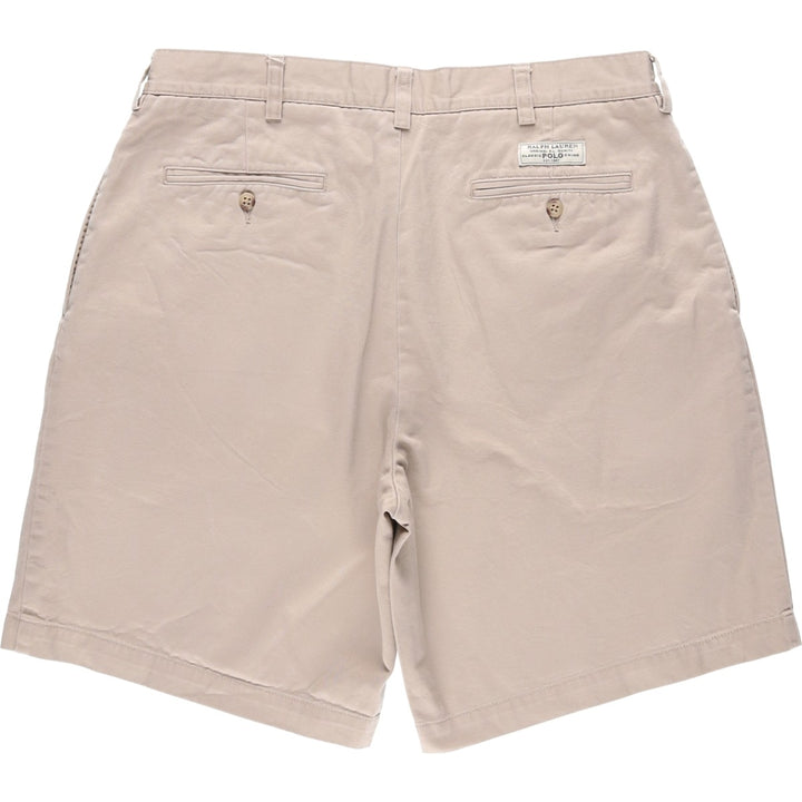 Ralph Lauren POLO by Ralph Lauren TYLER SHORT Two-pleat chino shorts, short pants, men's w35 equivalent cotton Beige type Vintage Second Hand