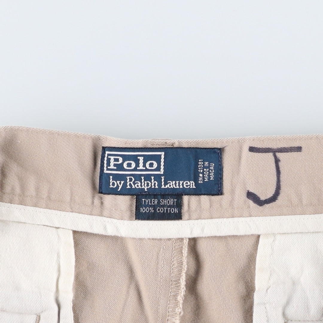 Ralph Lauren POLO by Ralph Lauren TYLER SHORT Two-pleat chino shorts, short pants, men's w35 equivalent cotton Beige type Vintage Second Hand