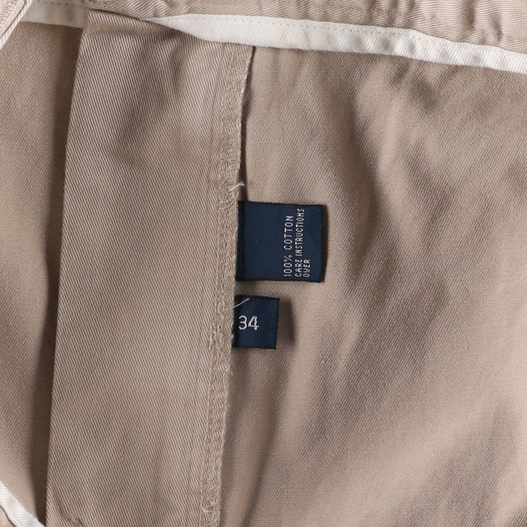 Ralph Lauren POLO by Ralph Lauren TYLER SHORT Two-pleat chino shorts, short pants, men's w35 equivalent cotton Beige type Vintage Second Hand