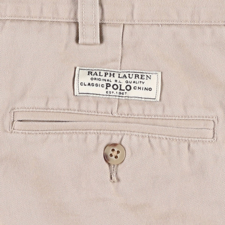 Ralph Lauren POLO by Ralph Lauren TYLER SHORT Two-pleat chino shorts, short pants, men's w35 equivalent cotton Beige type Vintage Second Hand