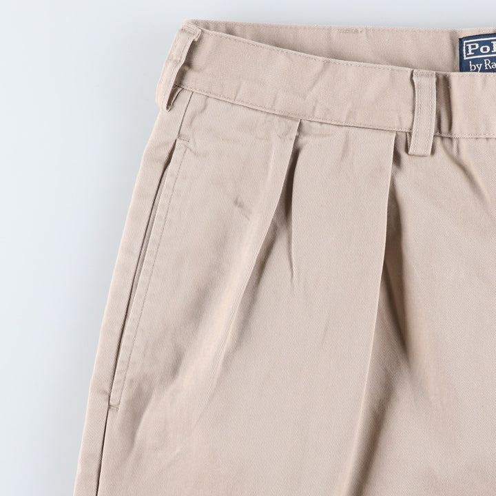 Ralph Lauren POLO by Ralph Lauren TYLER SHORT Two-pleat chino shorts, short pants, men's w35 equivalent cotton Beige type Vintage Second Hand