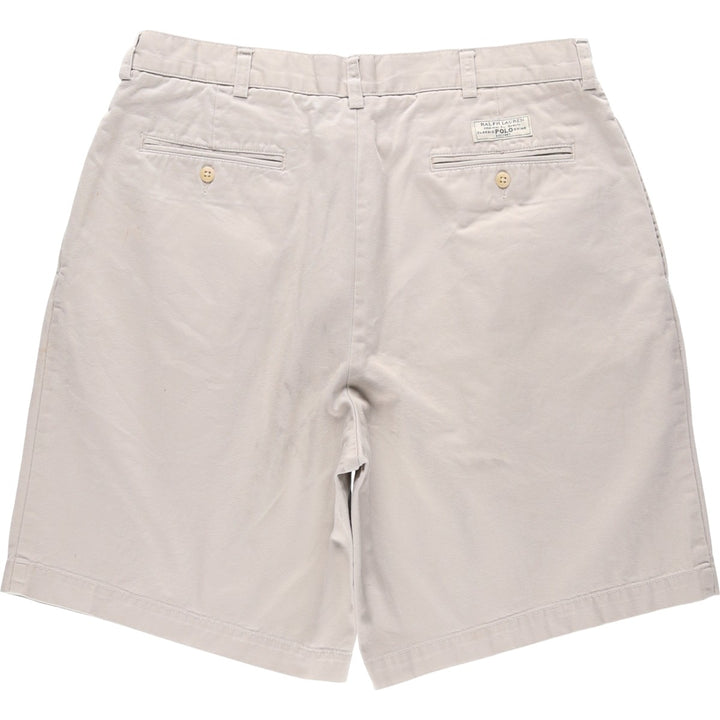 Ralph Lauren POLO by Ralph Lauren TYLER SHORT Two-pleat chino shorts, short pants, men's w35 equivalent cotton Beige type Vintage Second Hand
