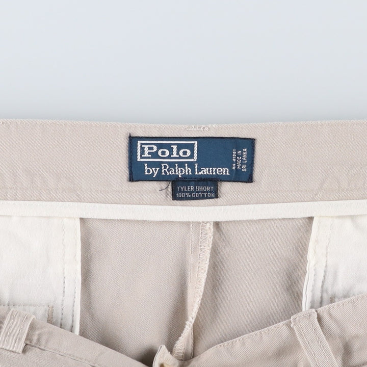 Ralph Lauren POLO by Ralph Lauren TYLER SHORT Two-pleat chino shorts, short pants, men's w35 equivalent cotton Beige type Vintage Second Hand