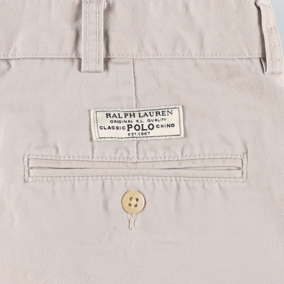 Ralph Lauren POLO by Ralph Lauren TYLER SHORT Two-pleat chino shorts, short pants, men's w35 equivalent cotton Beige type Vintage Second Hand
