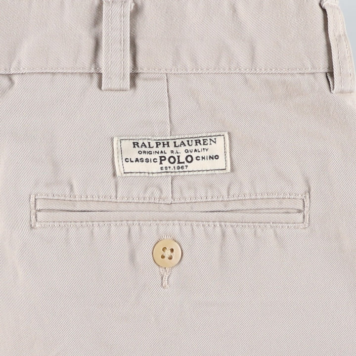 Ralph Lauren POLO by Ralph Lauren TYLER SHORT Two-pleat chino shorts, short pants, men's w35 equivalent cotton Beige type Vintage Second Hand