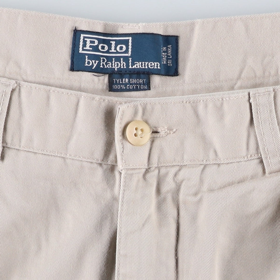 Ralph Lauren POLO by Ralph Lauren TYLER SHORT Two-pleat chino shorts, short pants, men's w35 equivalent cotton Beige type Vintage Second Hand