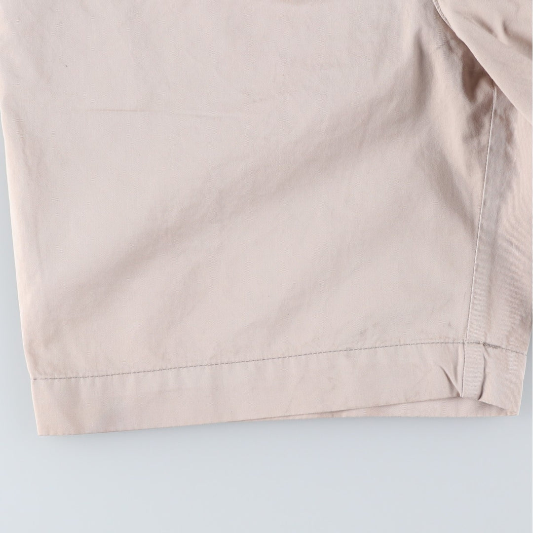 Burberry's BURBERRY LONDON One-tuck Chino Shorts, Made in Spain, Men's W35 (approx.) cotton Beige type Vintage Second Hand