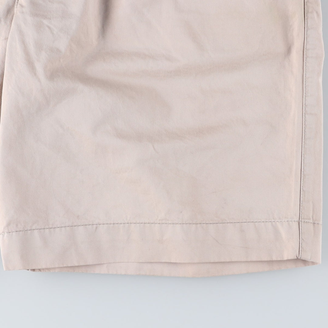 Burberry's BURBERRY LONDON One-tuck Chino Shorts, Made in Spain, Men's W35 (approx.) cotton Beige type Vintage Second Hand