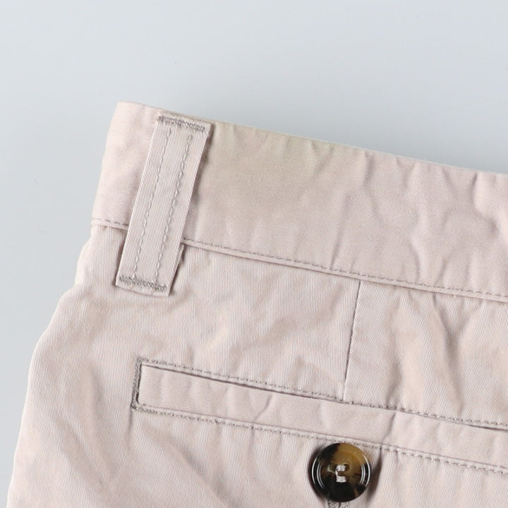 Burberry's BURBERRY LONDON One-tuck Chino Shorts, Made in Spain, Men's W35 (approx.) cotton Beige type Vintage Second Hand