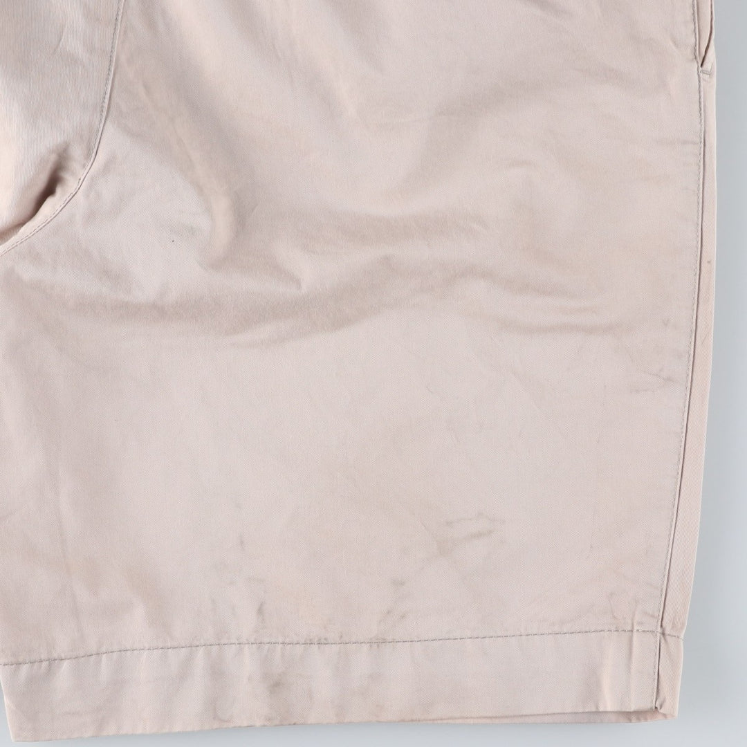 Burberry's BURBERRY LONDON One-tuck Chino Shorts, Made in Spain, Men's W35 (approx.) cotton Beige type Vintage Second Hand