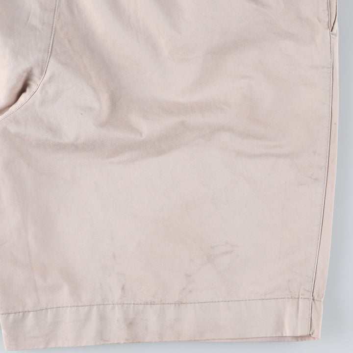 Burberry's BURBERRY LONDON One-tuck Chino Shorts, Made in Spain, Men's W35 (approx.) cotton Beige type Vintage Second Hand
