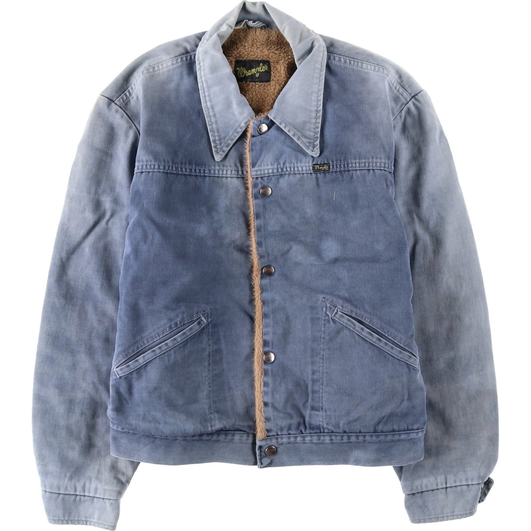 1970'S Wrangler padded fleece jacket, made in USA, men's size M equivalent, vintage. unclear blue type Vintage Second Hand