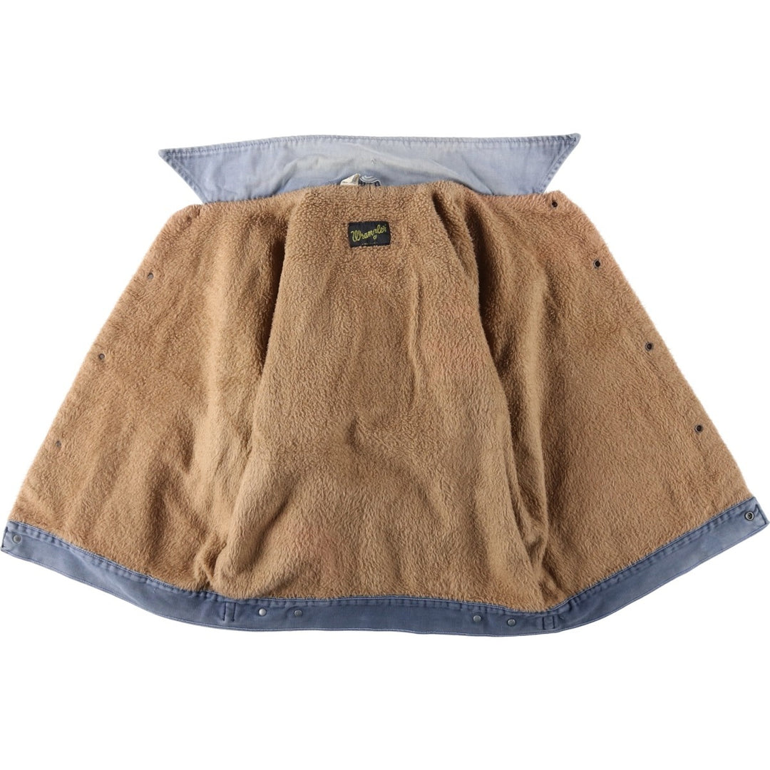 1970'S Wrangler padded fleece jacket, made in USA, men's size M equivalent, vintage. unclear blue type Vintage Second Hand