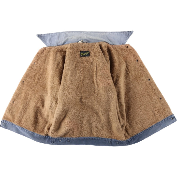 1970'S Wrangler padded fleece jacket, made in USA, men's size M equivalent, vintage. unclear blue type Vintage Second Hand