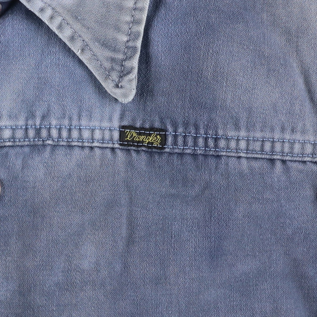 1970'S Wrangler padded fleece jacket, made in USA, men's size M equivalent, vintage. unclear blue type Vintage Second Hand
