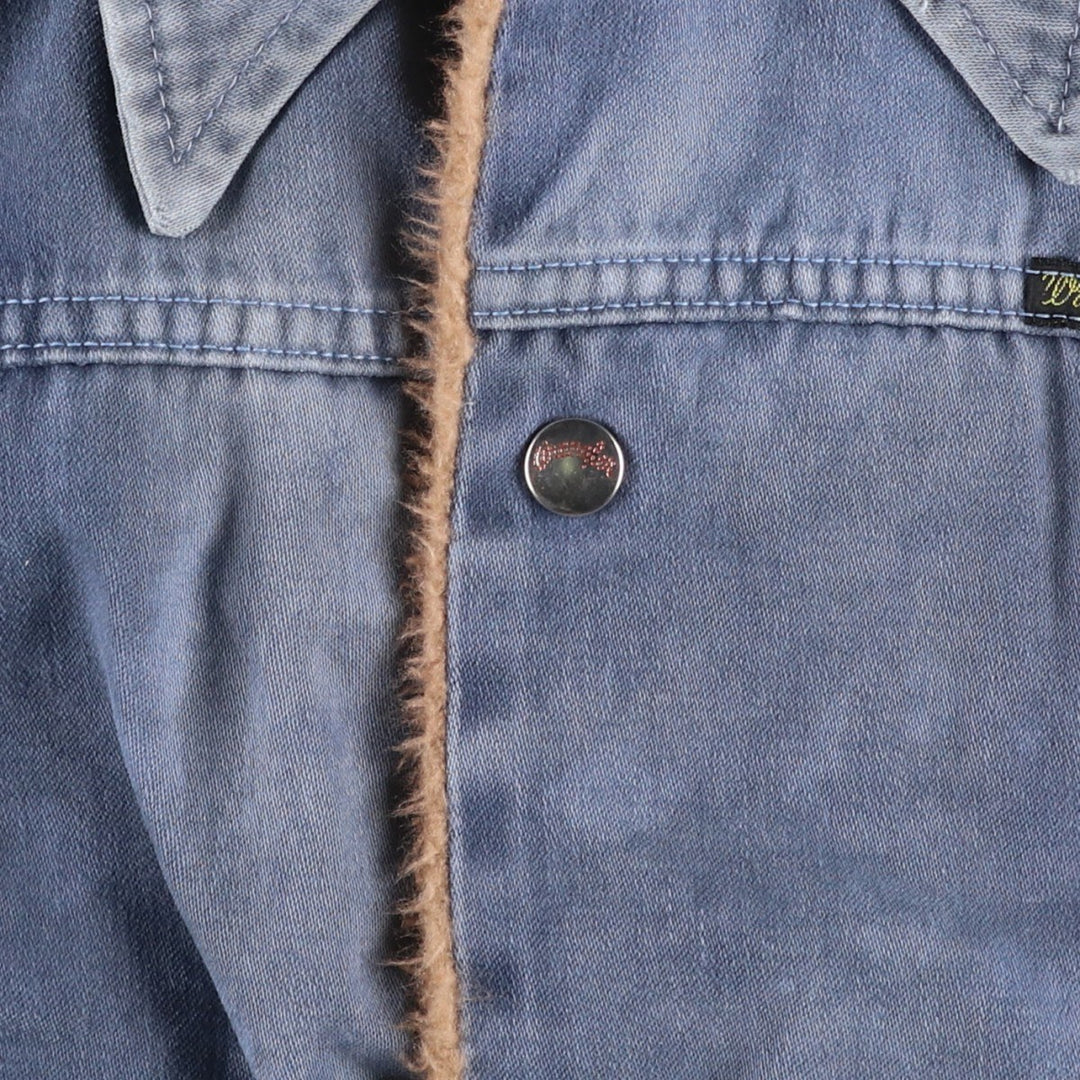 1970'S Wrangler padded fleece jacket, made in USA, men's size M equivalent, vintage. unclear blue type Vintage Second Hand