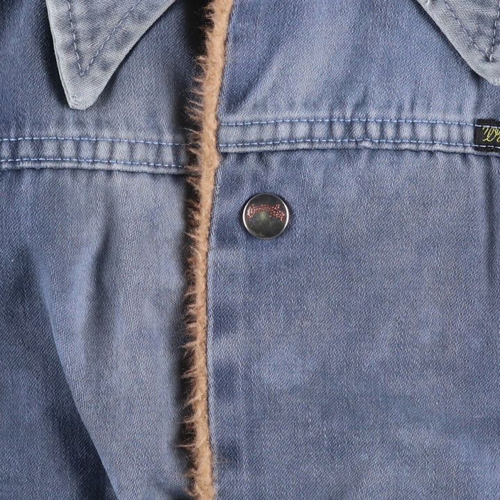 1970'S Wrangler padded fleece jacket, made in USA, men's size M equivalent, vintage. unclear blue type Vintage Second Hand