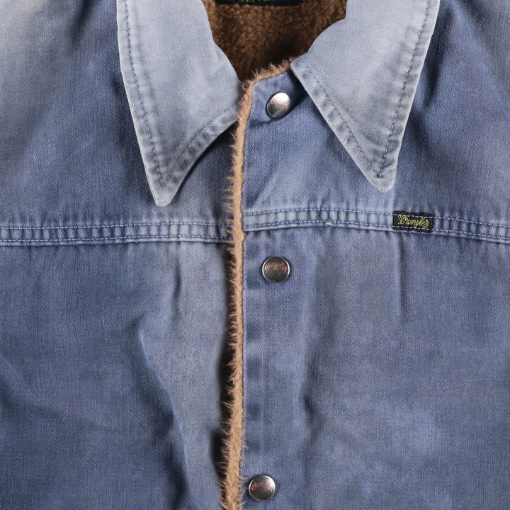1970'S Wrangler padded fleece jacket, made in USA, men's size M equivalent, vintage. unclear blue type Vintage Second Hand