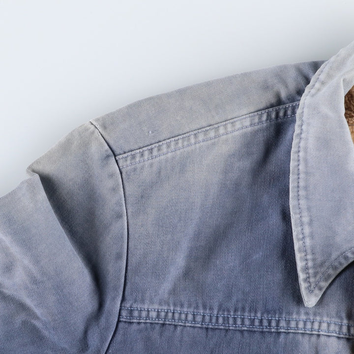 1970'S Wrangler padded fleece jacket, made in USA, men's size M equivalent, vintage. unclear blue type Vintage Second Hand