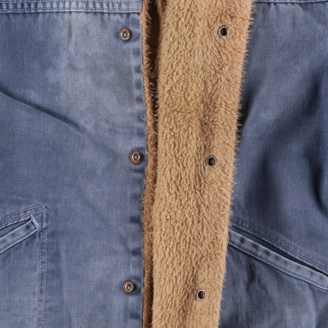 1970'S Wrangler padded fleece jacket, made in USA, men's size M equivalent, vintage. unclear blue type Vintage Second Hand