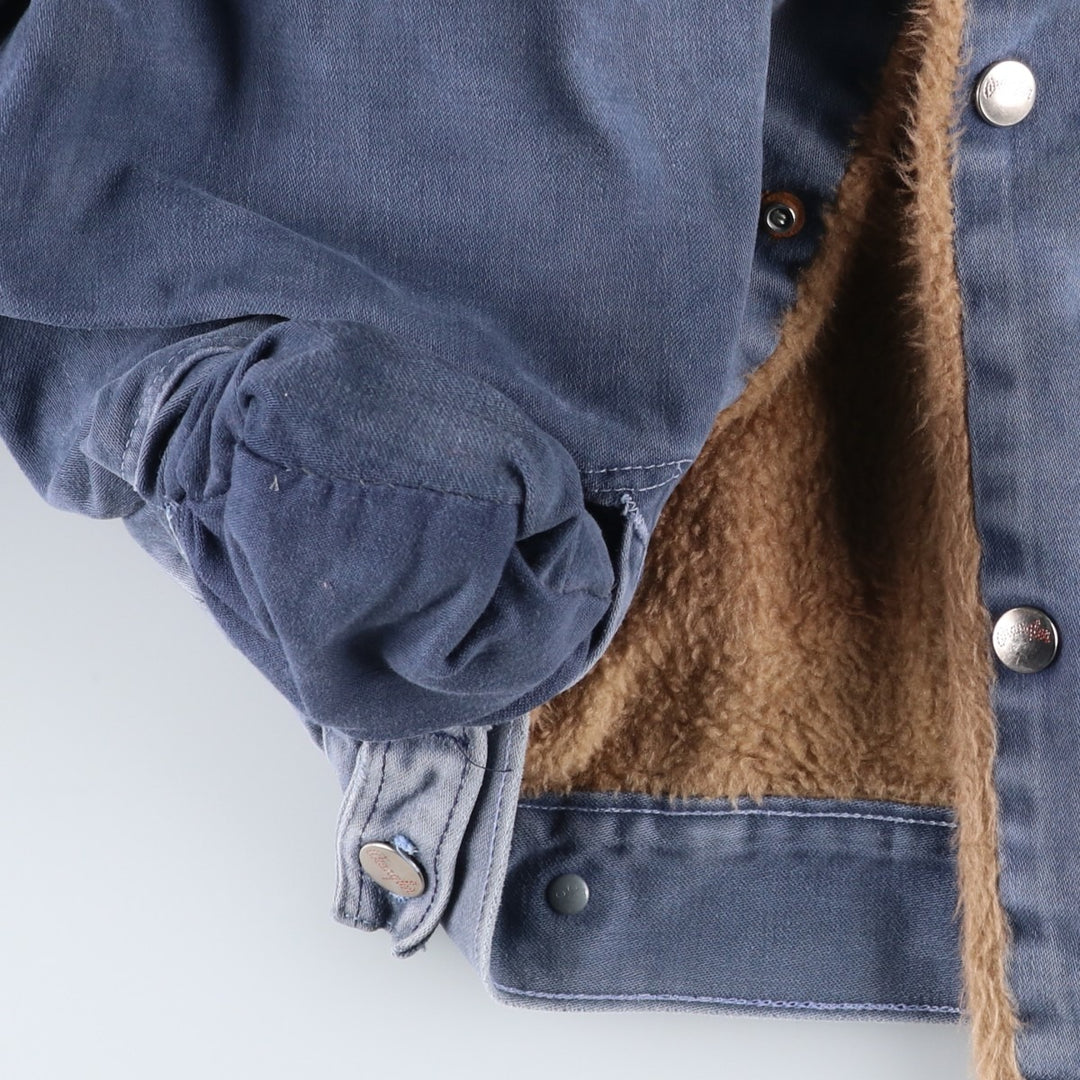 1970'S Wrangler padded fleece jacket, made in USA, men's size M equivalent, vintage. unclear blue type Vintage Second Hand