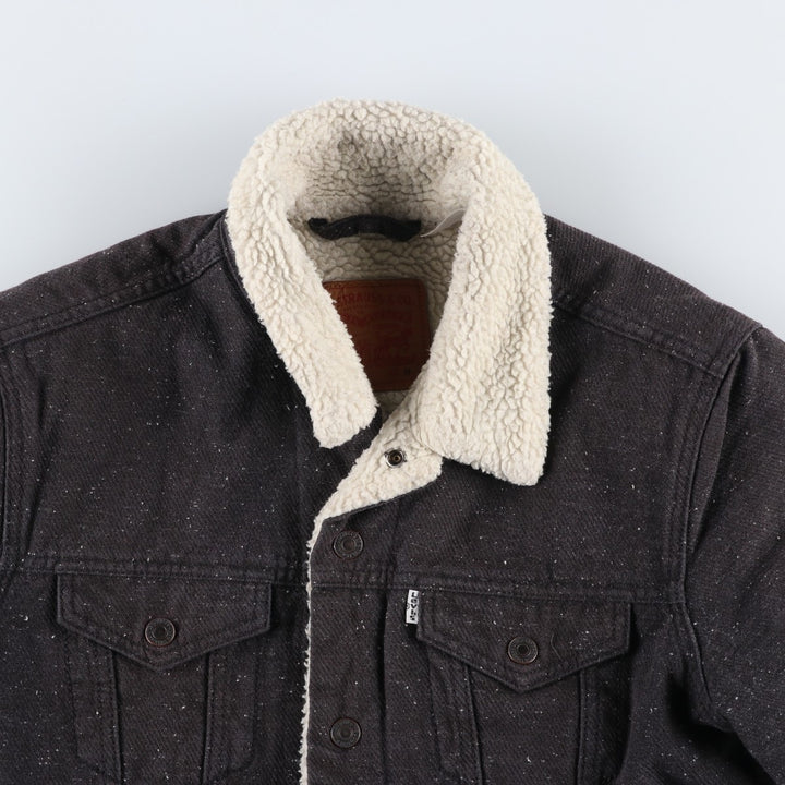 Levi's padded denim jacket, size M, men's cotton black type Vintage Second Hand