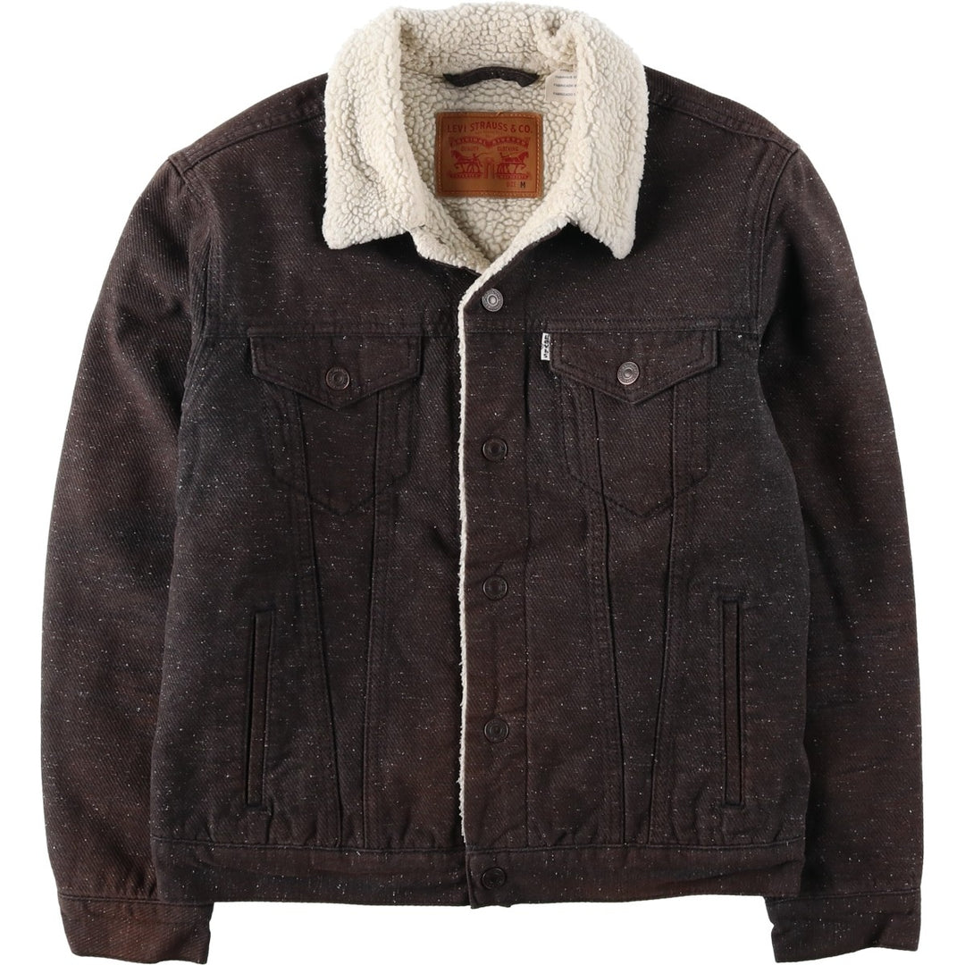 Levi's padded denim jacket, size M, men's cotton Charcoal Vintage Second Hand