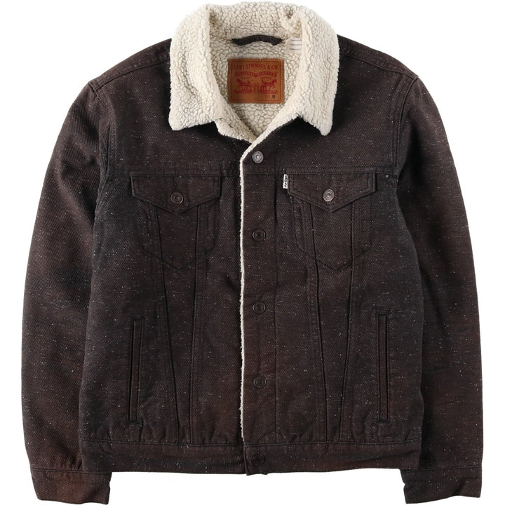 Levi's padded denim jacket, size M, men's cotton Charcoal Vintage Second Hand