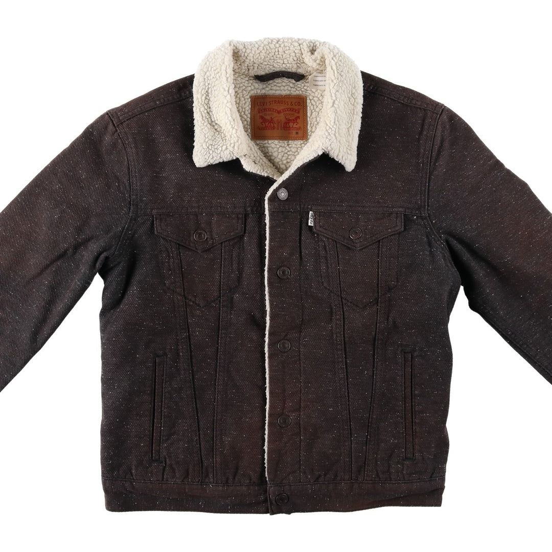 Levi's padded denim jacket, size M, men's cotton Charcoal Vintage Second Hand