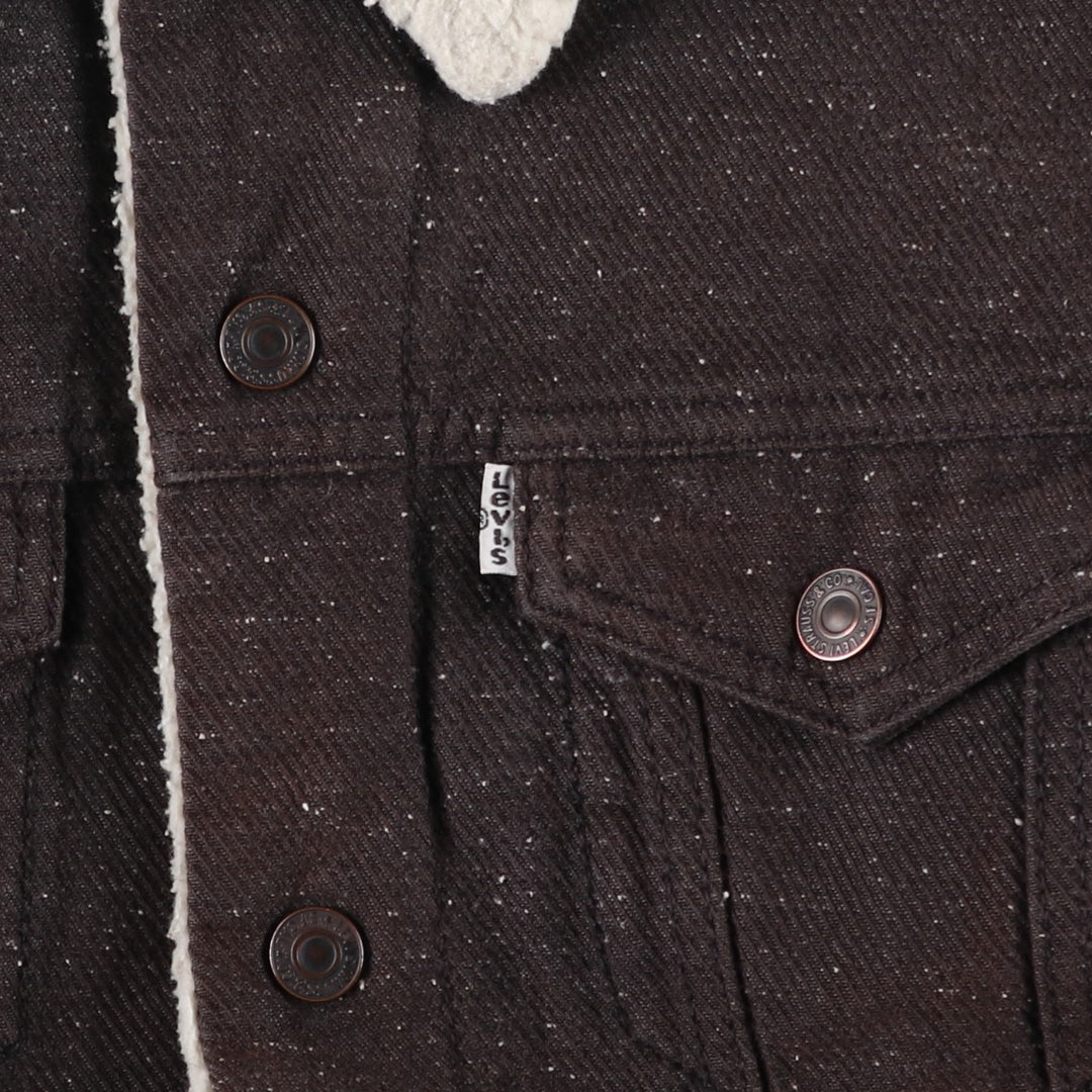 Levi's padded denim jacket, size M, men's cotton Charcoal Vintage Second Hand