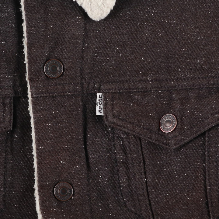 Levi's padded denim jacket, size M, men's cotton Charcoal Vintage Second Hand