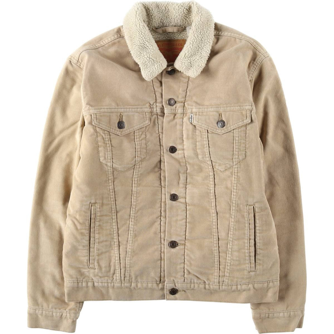 Levi's Trucker Jacket, Corduroy Boa Jacket, Men's Size Medium cotton Beige type Vintage Second Hand