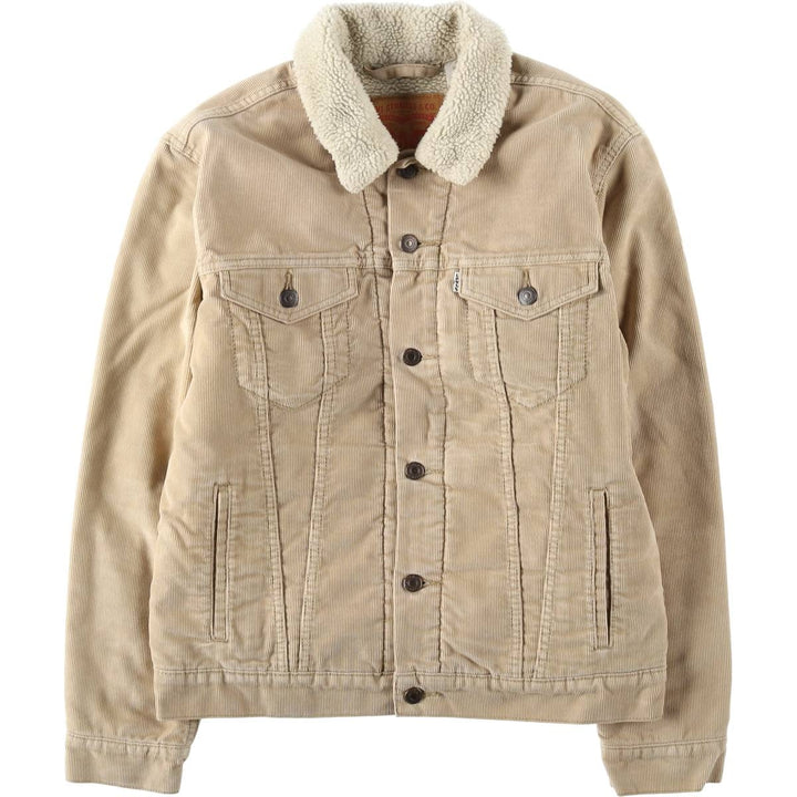 Levi's Trucker Jacket, Corduroy Boa Jacket, Men's Size Medium cotton Beige type Vintage Second Hand